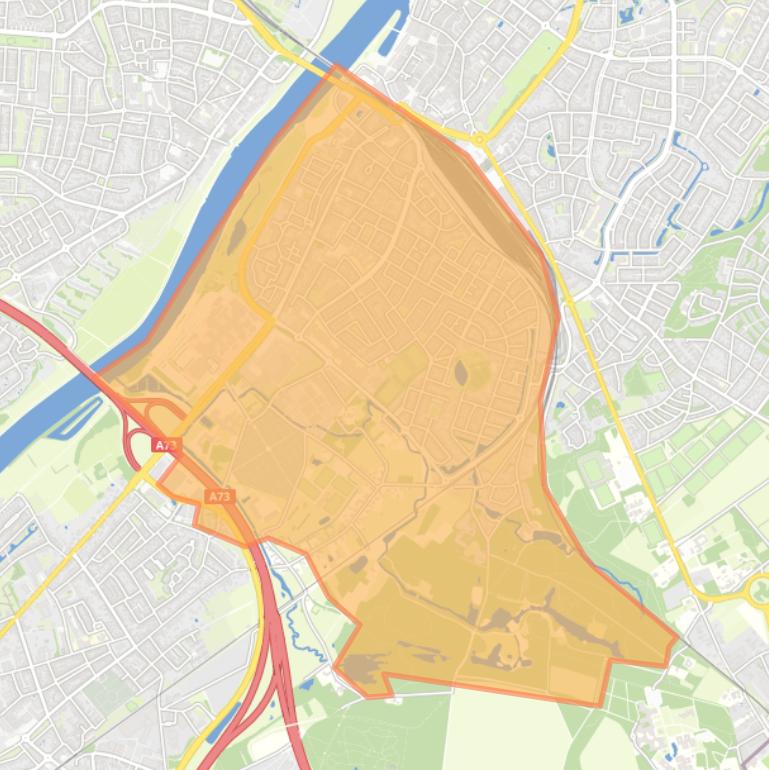 Kaart van de wijk Venlo-Zuid.