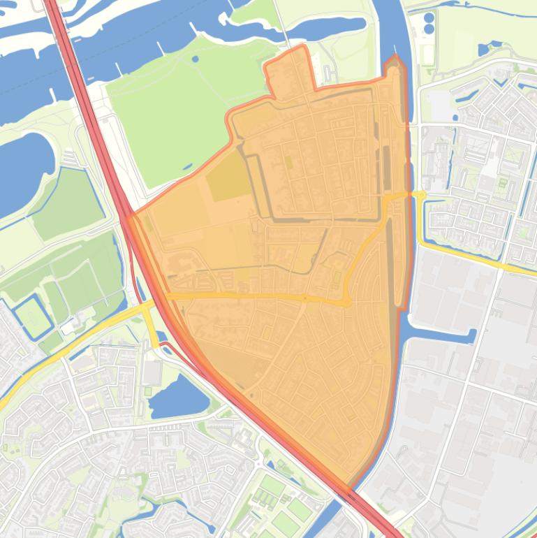 Kaart van de wijk Vianen centrum.