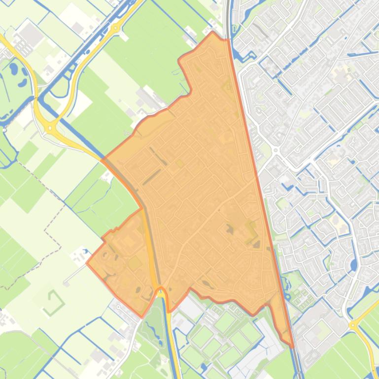 Kaart van de wijk Voorhout Oude Dorp.