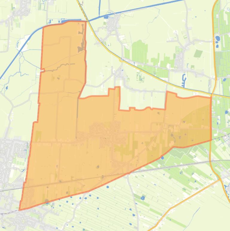 Kaart van de wijk Zuidwest.