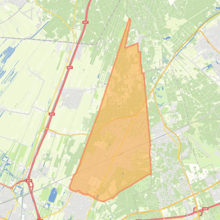 Kaart van de woonplaats Bilthoven.