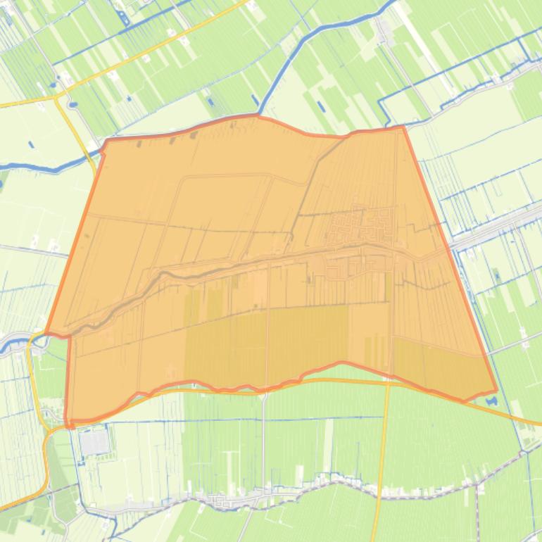 Kaart van de woonplaats Bleskensgraaf ca.