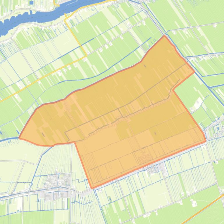 Kaart van de woonplaats Brandwijk.