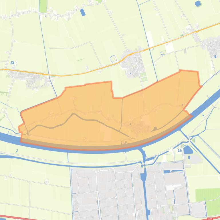 Kaart van de woonplaats Drongelen.