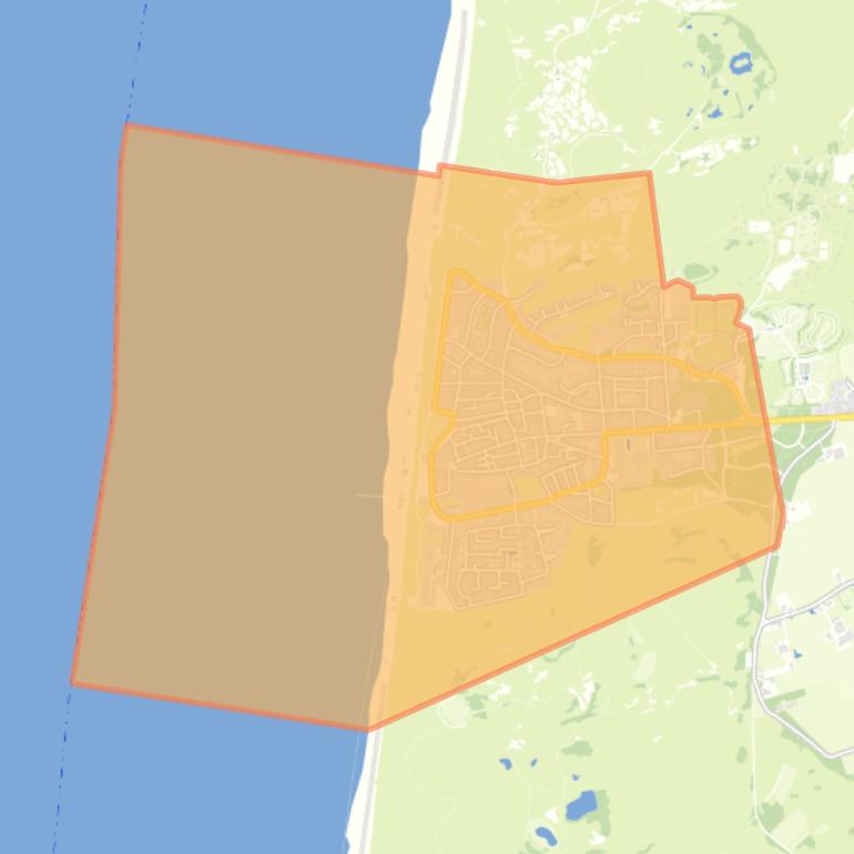 Kaart van de woonplaats Egmond aan Zee.