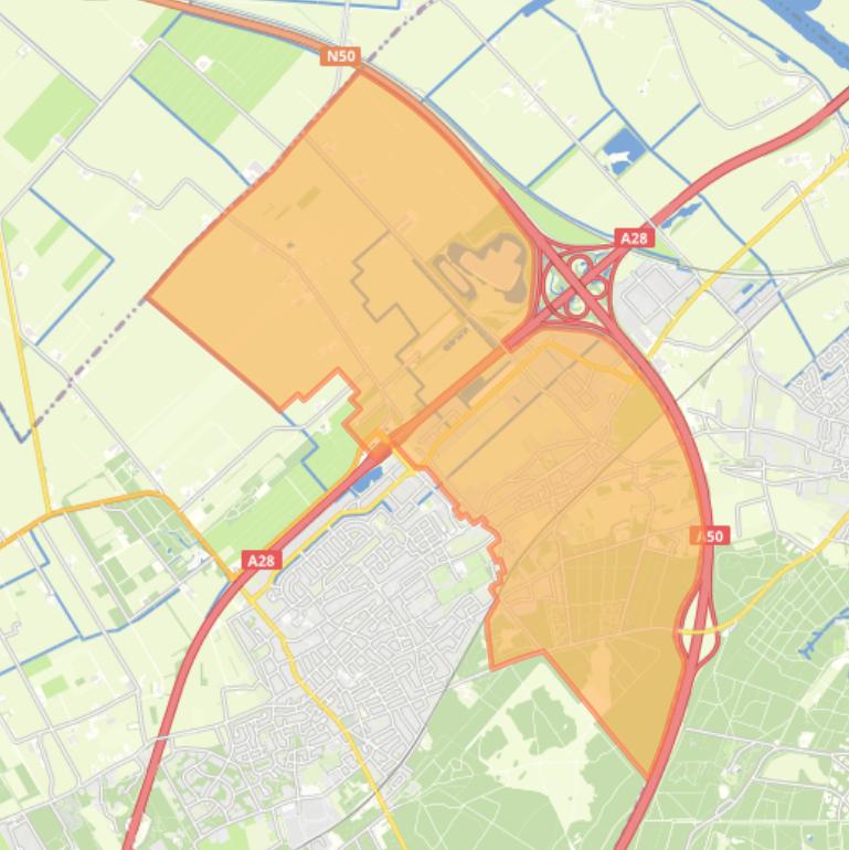 Kaart van de woonplaats Hattemerbroek.