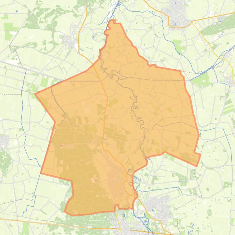 Kaart van de woonplaats Hellendoorn.