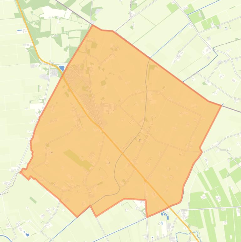 Kaart van de woonplaats Langeveen.