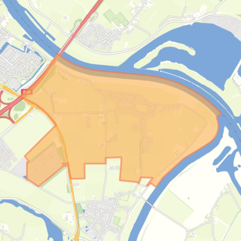 Kaart van de woonplaats Neerloon.