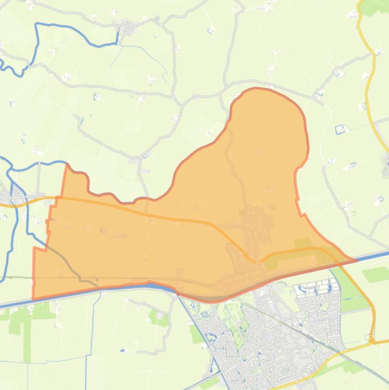 Kaart van de woonplaats Noordhorn.