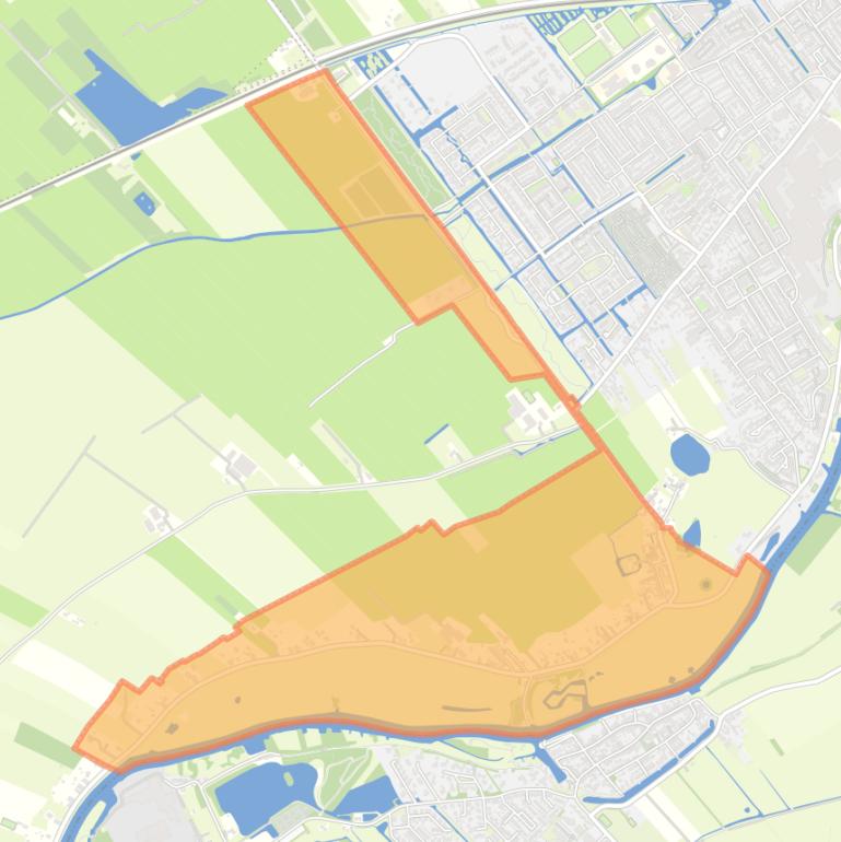 Kaart van de woonplaats Oosterwijk.