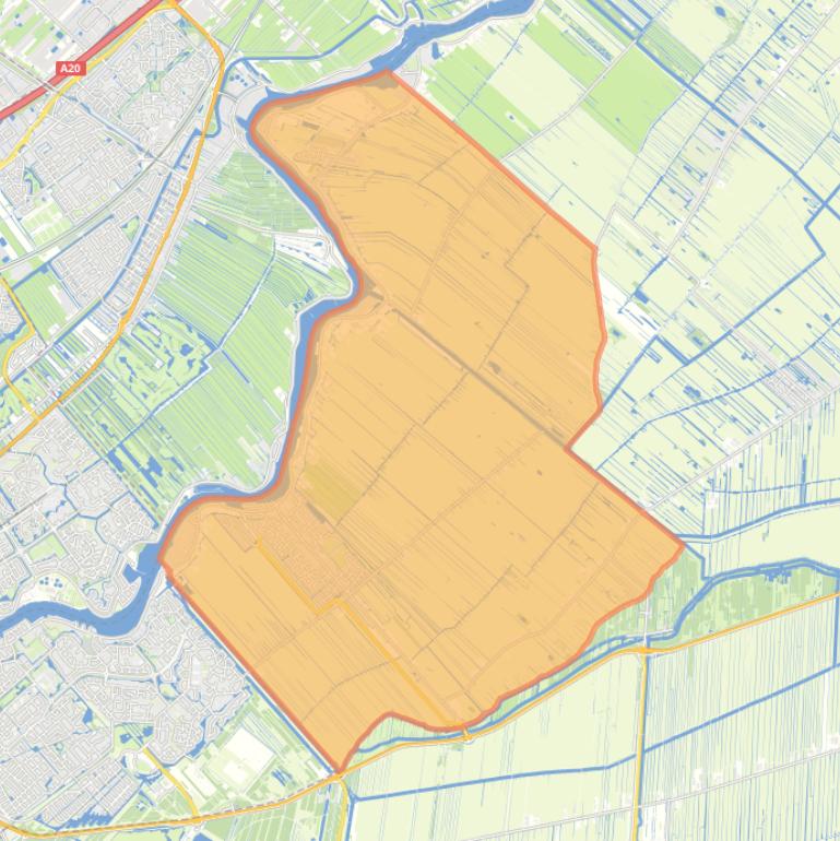 Kaart van de woonplaats Ouderkerk aan den IJssel.