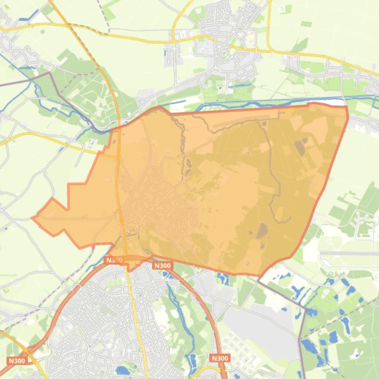 Kaart van de woonplaats Schinveld.