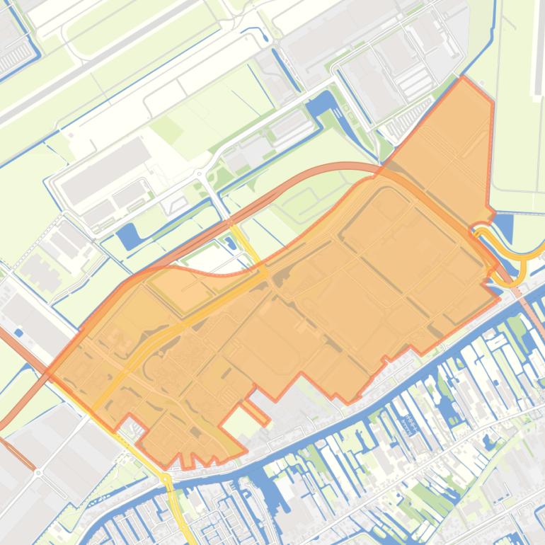 Kaart van de woonplaats Schiphol-Rijk.