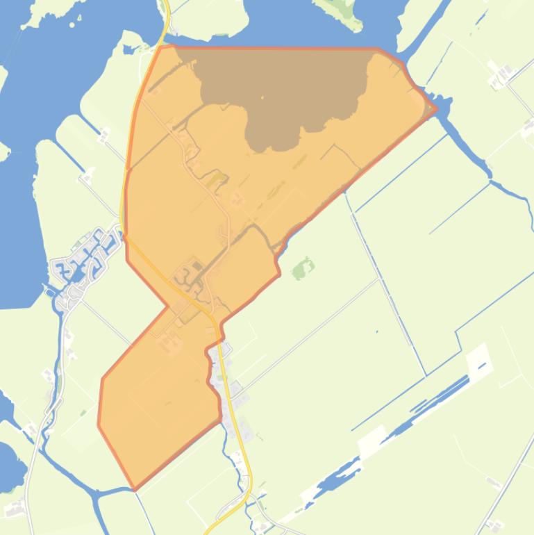 Kaart van de woonplaats Terkaple.