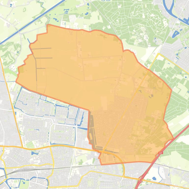 Kaart van de woonplaats Teteringen.