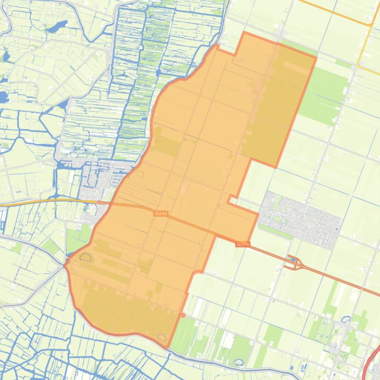 Kaart van de woonplaats Westbeemster.