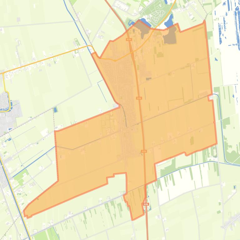 Kaart van de woonplaats Westerhaar-Vriezenveensewijk.