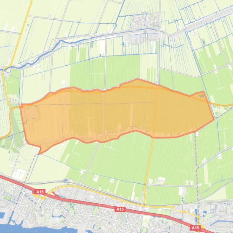 Kaart van de woonplaats Wijngaarden.