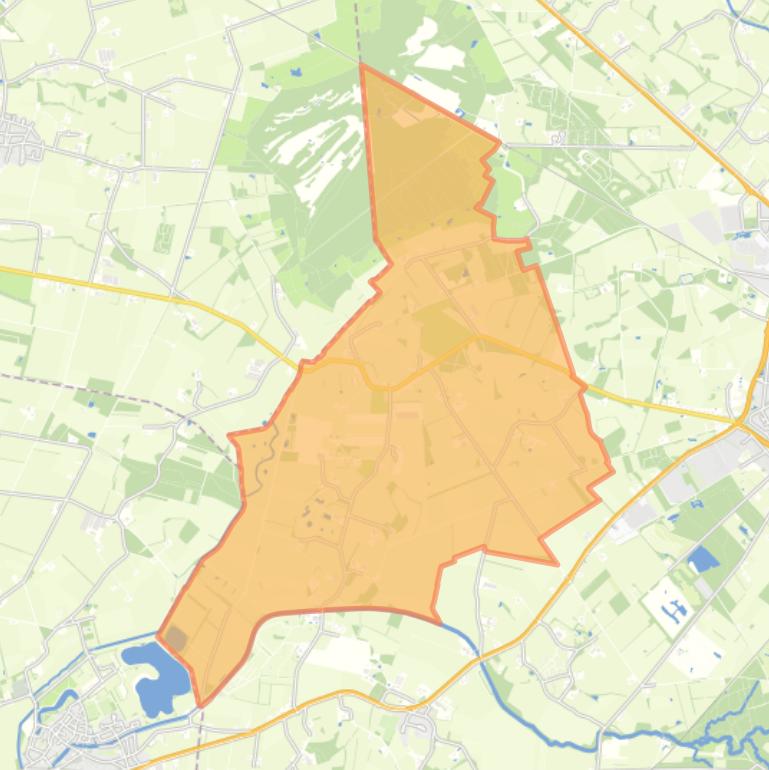 Kaart van de woonplaats Winterswijk Corle.