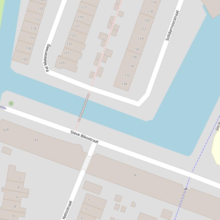 Kaart van de 2e Steve Bikobrug.