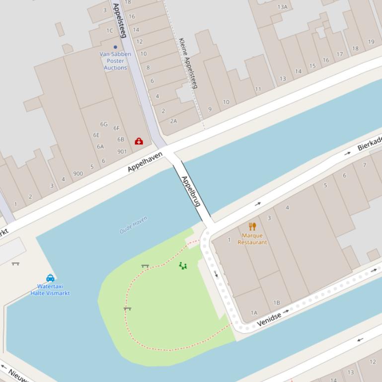 Kaart van de Appelbrug.