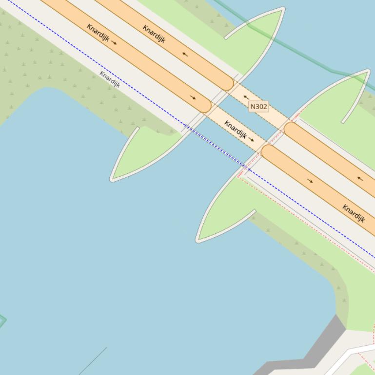 Kaart van  Aquaduct Veluwemeer.