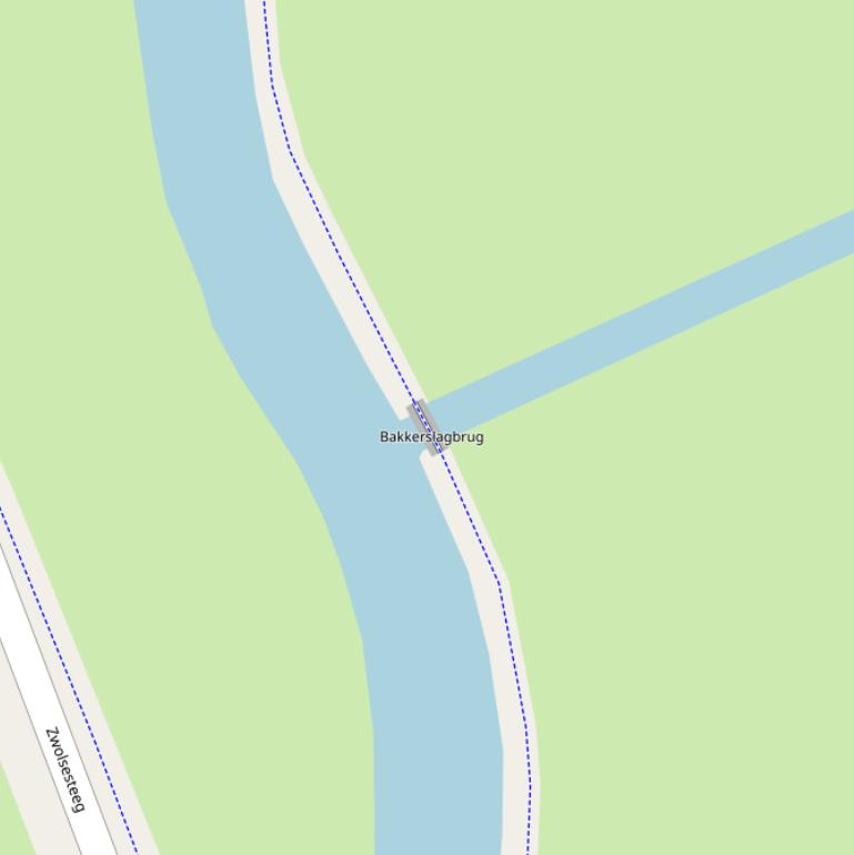Kaart van de Bakkerslagbrug.