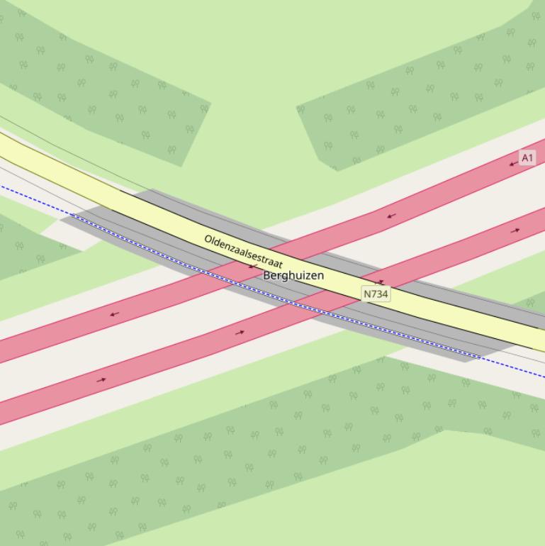 Kaart van  Berghuizen.