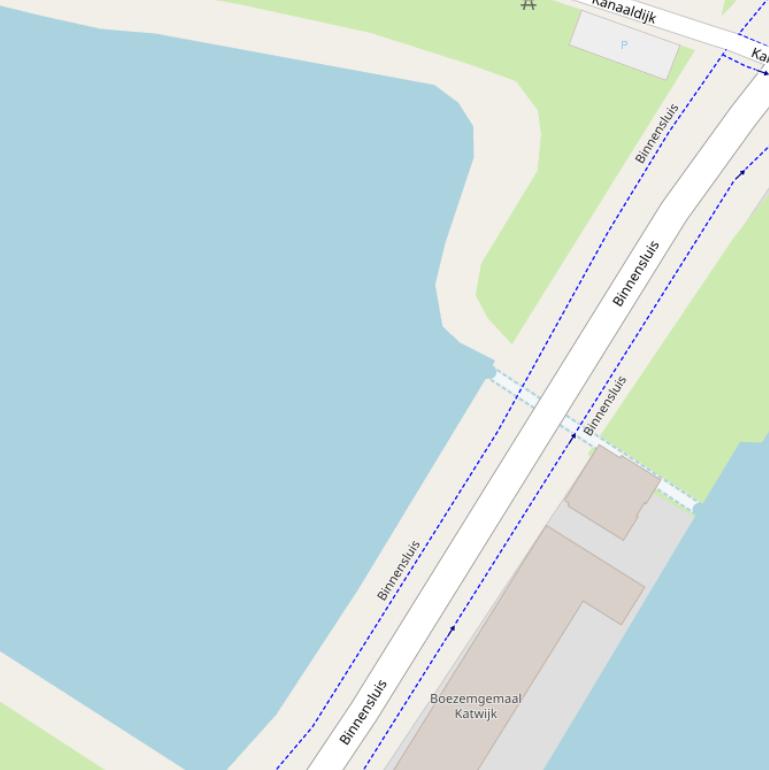 Kaart van de Binnensluis.