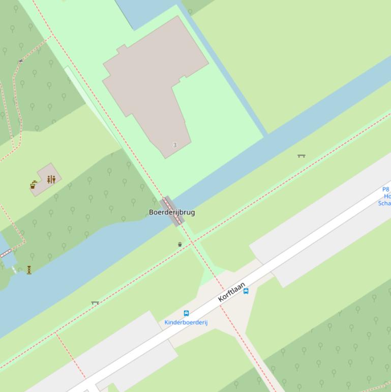 Kaart van de Boerderijbrug.