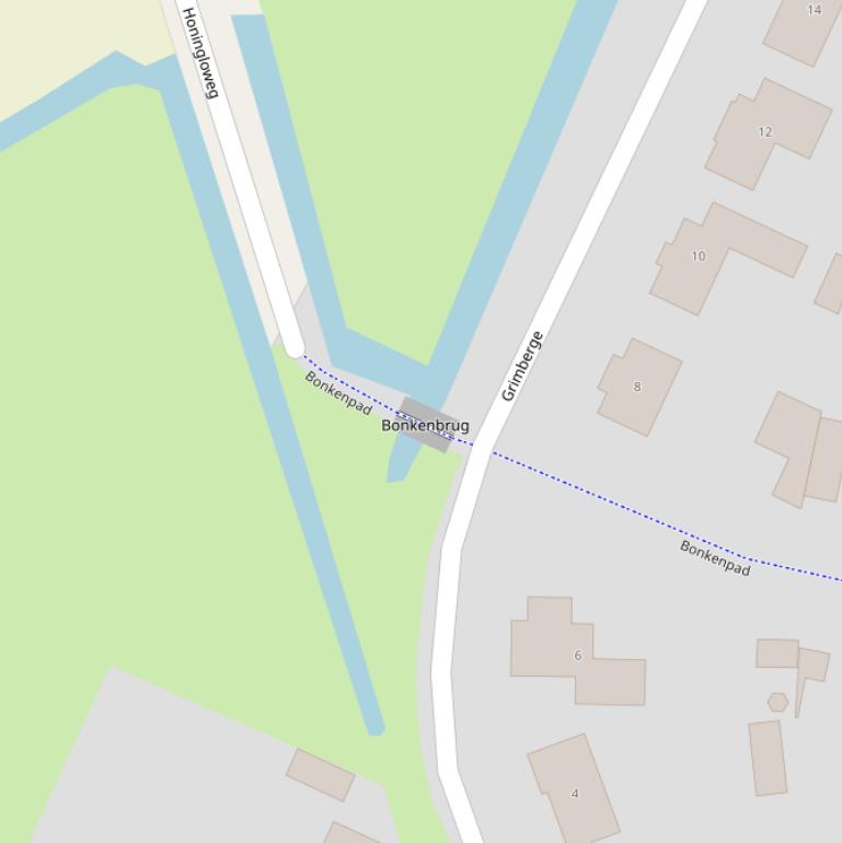 Kaart van de Bonkenbrug.