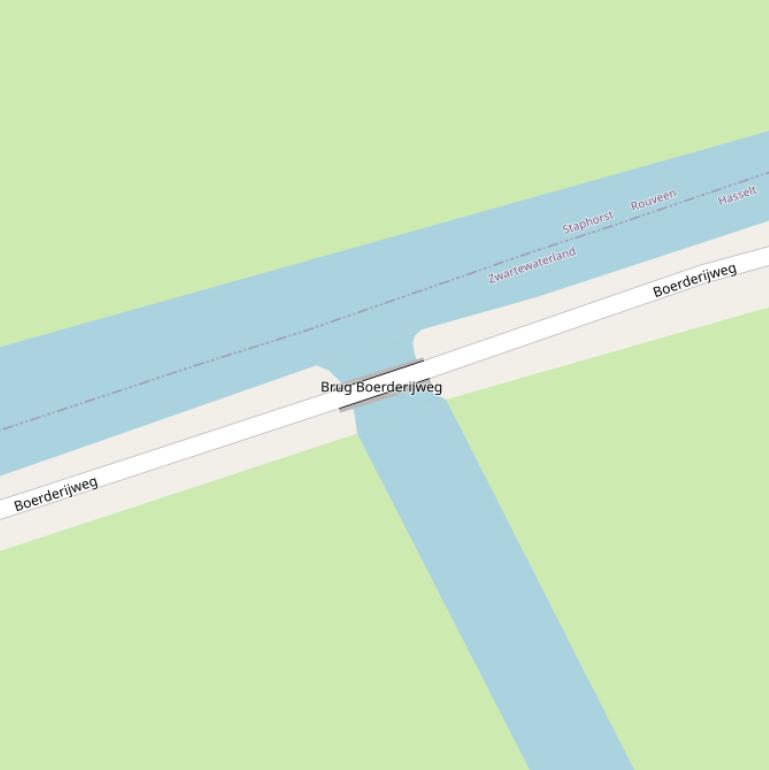 Kaart van de Brug Boerderijweg.