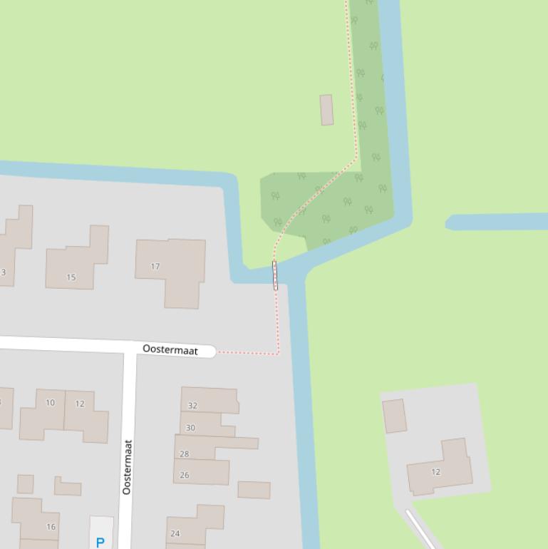 Kaart van  Brug Oostermaat.