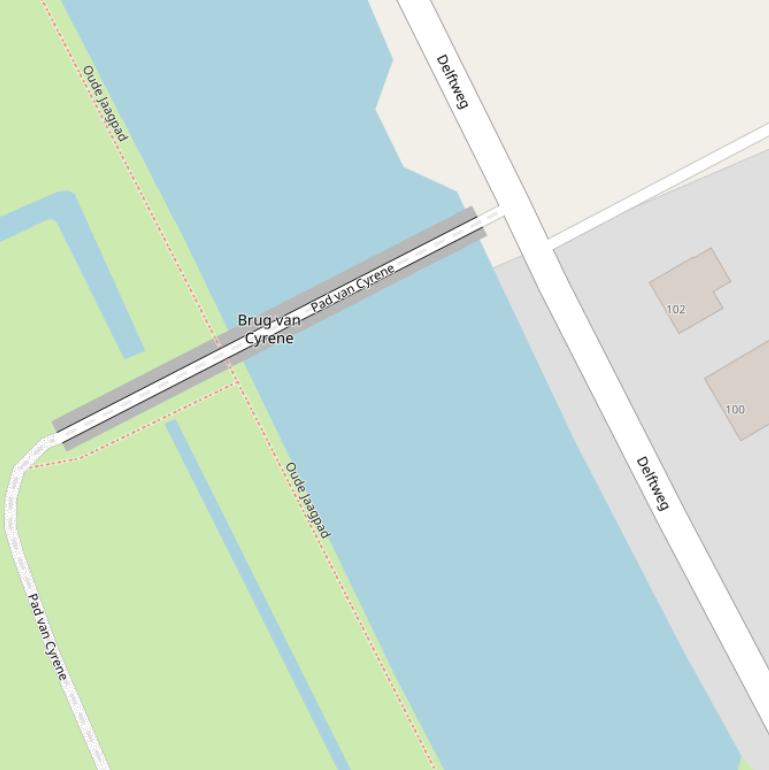 Kaart van  Brug van Cyrene.