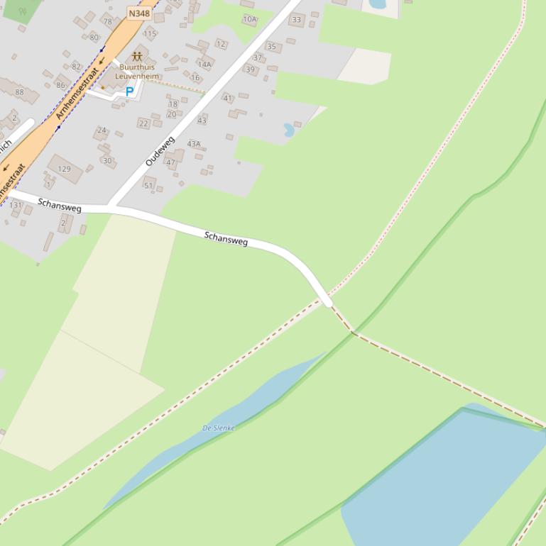 Kaart van de Brummense Bandijk.