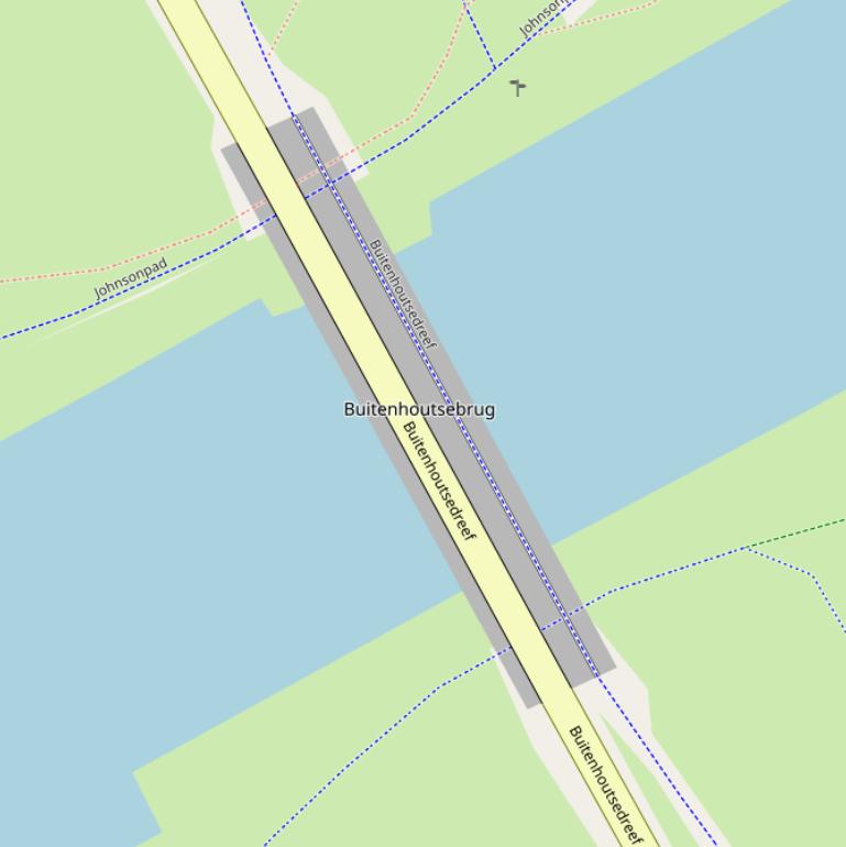 Kaart van de Buitenhoutsebrug.