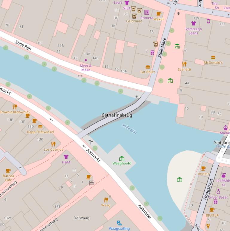 Kaart van de Catharinabrug.