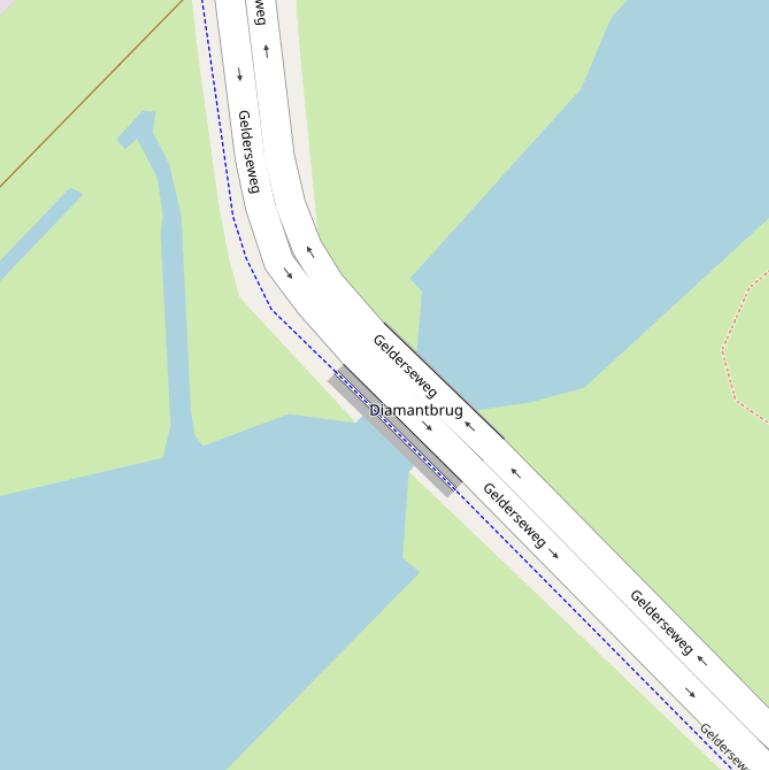 Kaart van de Diamantbrug.