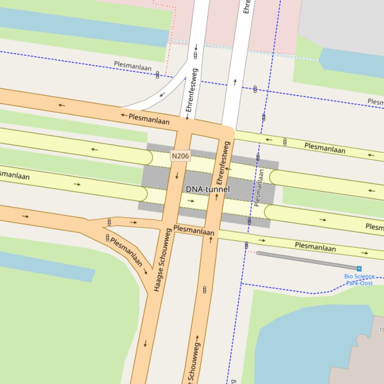 Kaart van de DNA-tunnel.