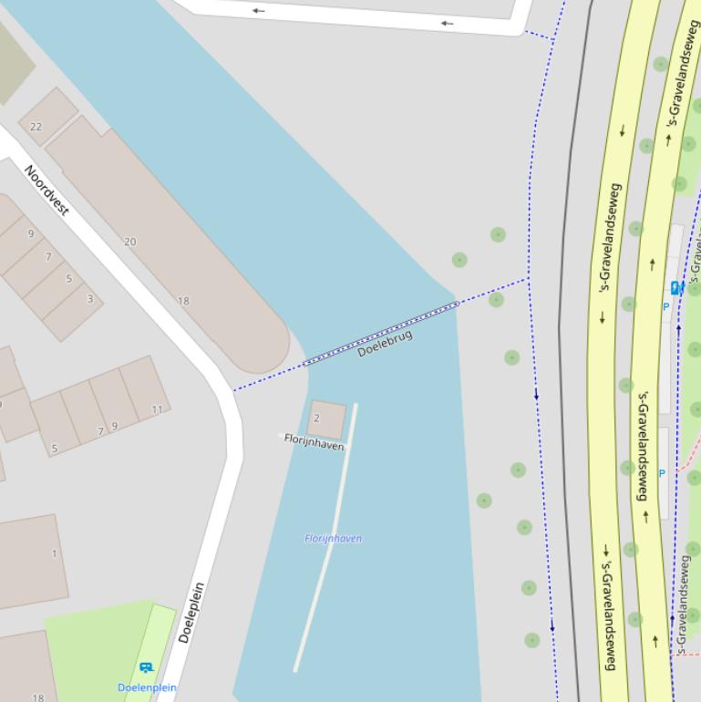 Kaart van de Doelebrug.