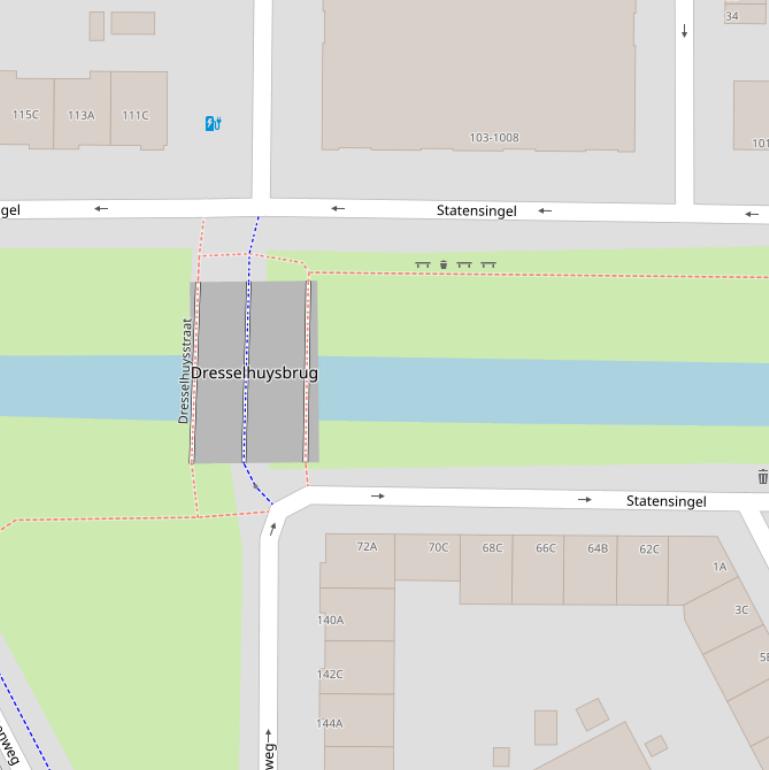 Kaart van de Dresselhuysbrug.