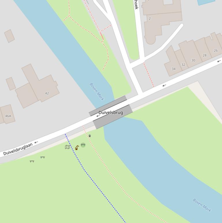 Kaart van de Duivelsbrug.