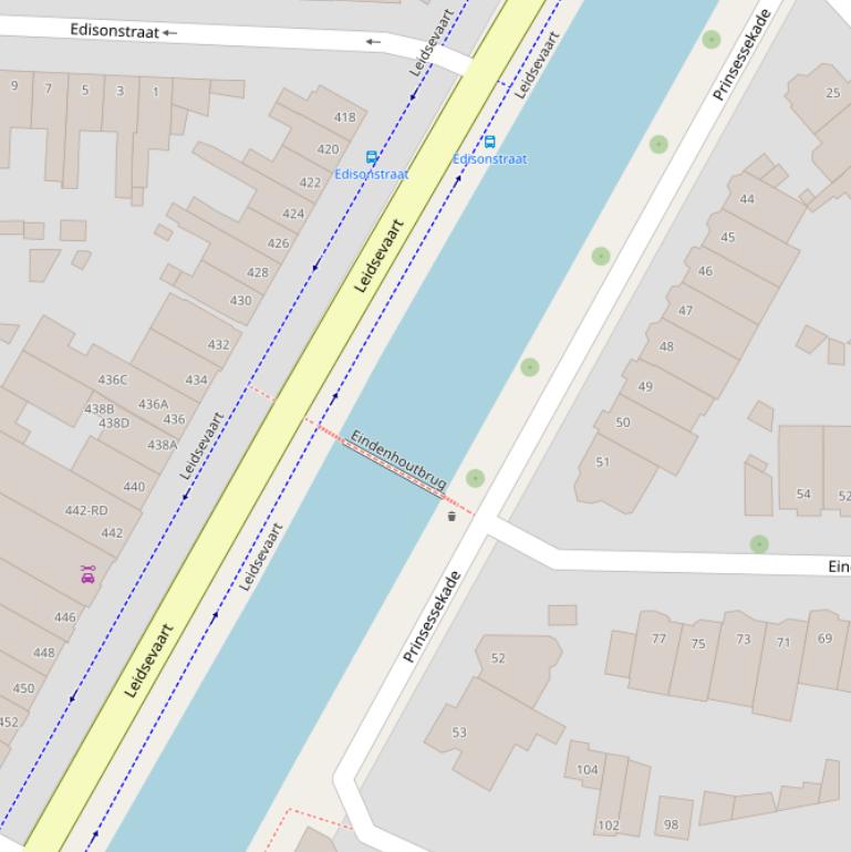 Kaart van de Edisonbrug.