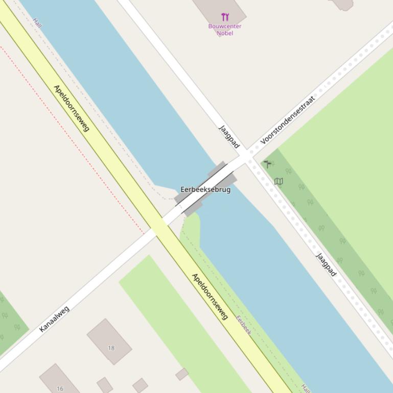 Kaart van de Eerbeeksebrug.