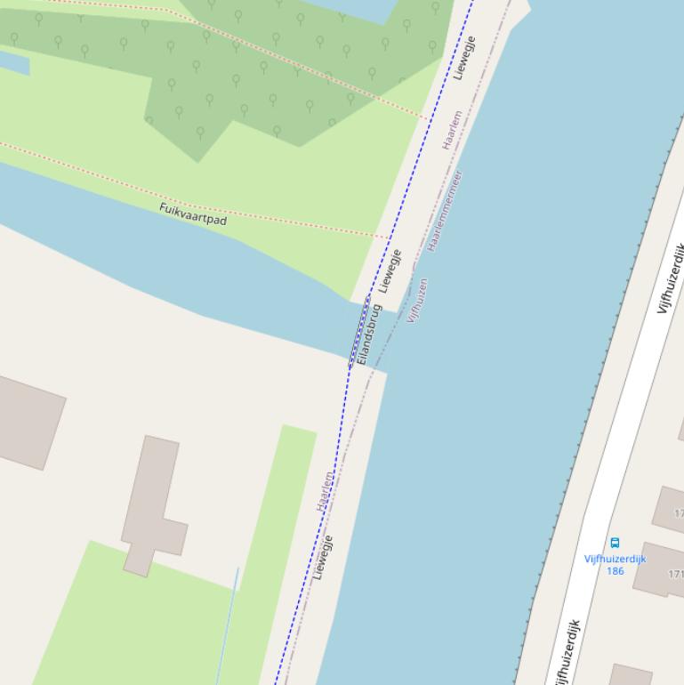 Kaart van de Eilandsbrug.