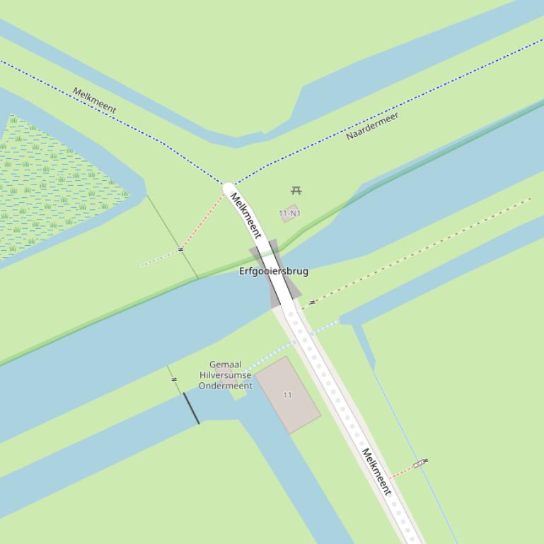 Kaart van de Erfgooiersbrug.