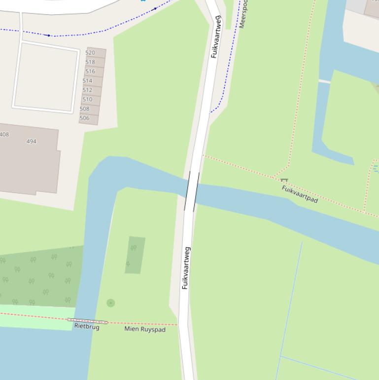 Kaart van de Fuikvaartbrug.