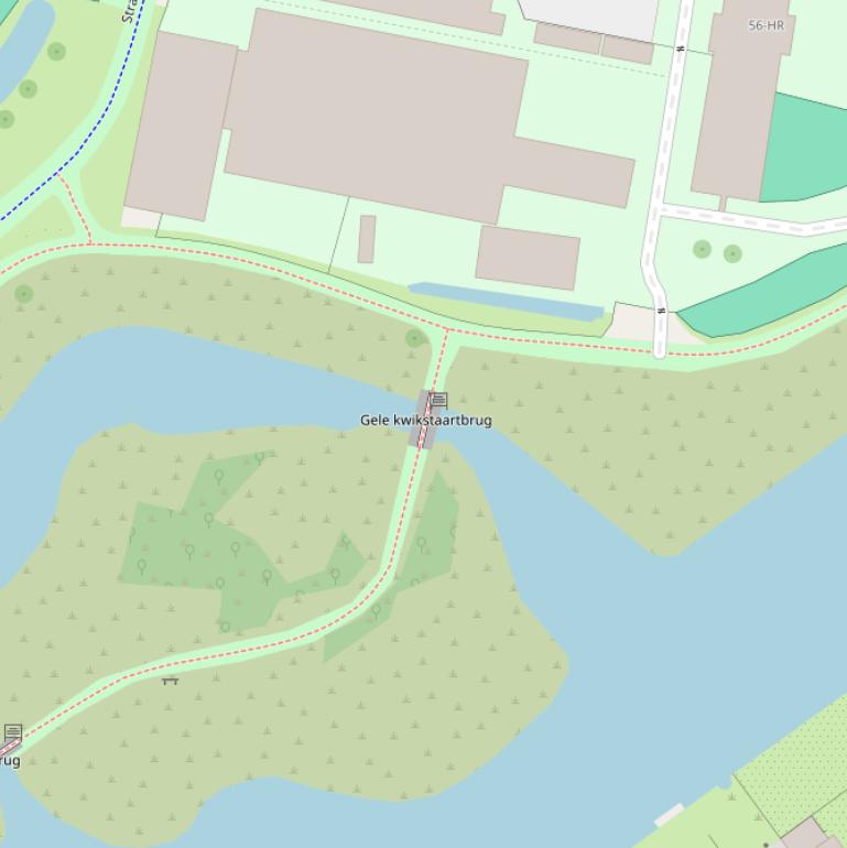 Kaart van de Gele Kwikstaartbrug.