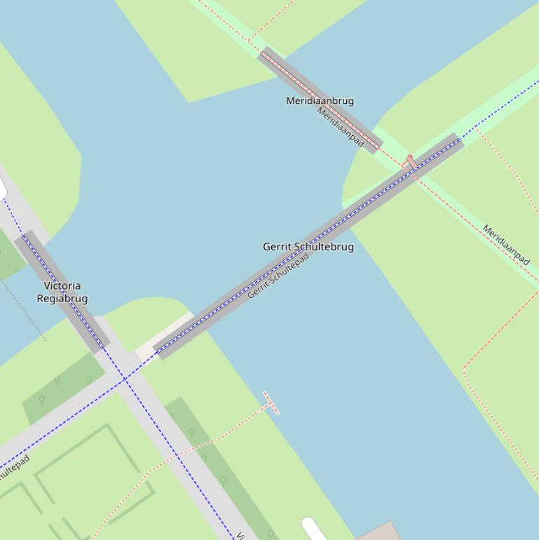Kaart van de Gerrit Schultebrug.